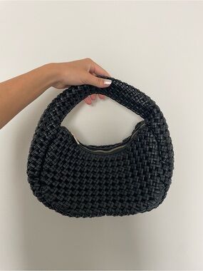 Antik Kraft Black Woven Handbag